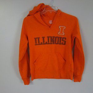 Boy's Illinois hoodie, Pull over, Large, Orange, Pocket
